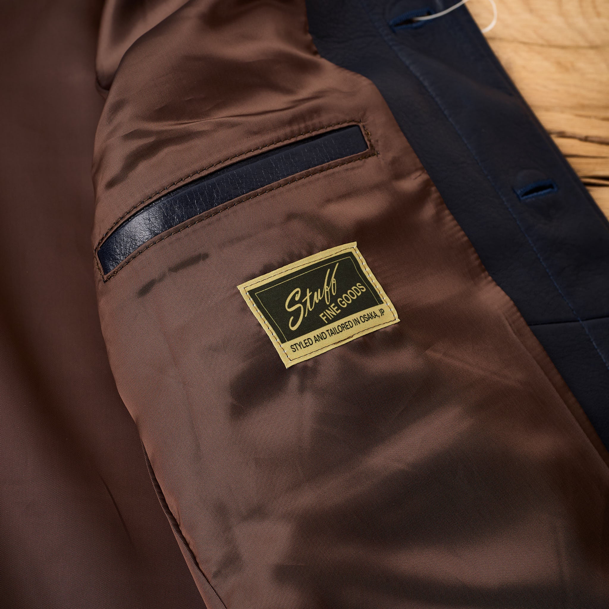 y'2 leather x stuf|f | 10 years anniversary cossack jacket (sb-162) - navy - Image 10
