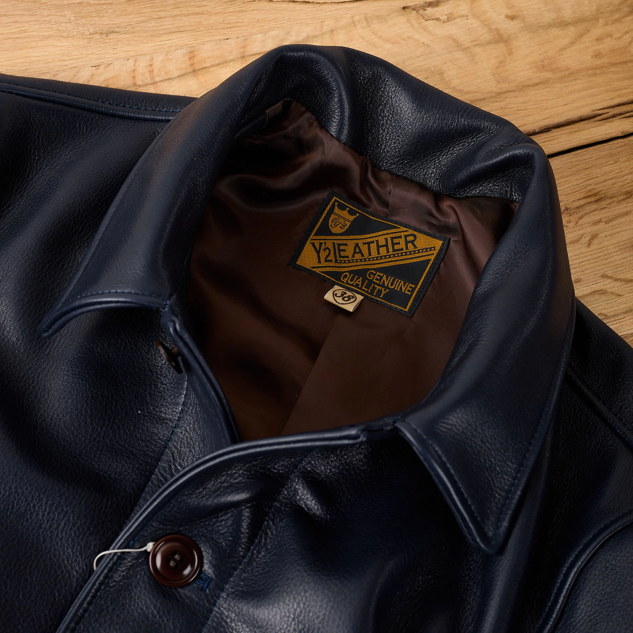 y'2 leather x stuf|f | 10 years anniversary cossack jacket (sb-162) - navy - Image 5