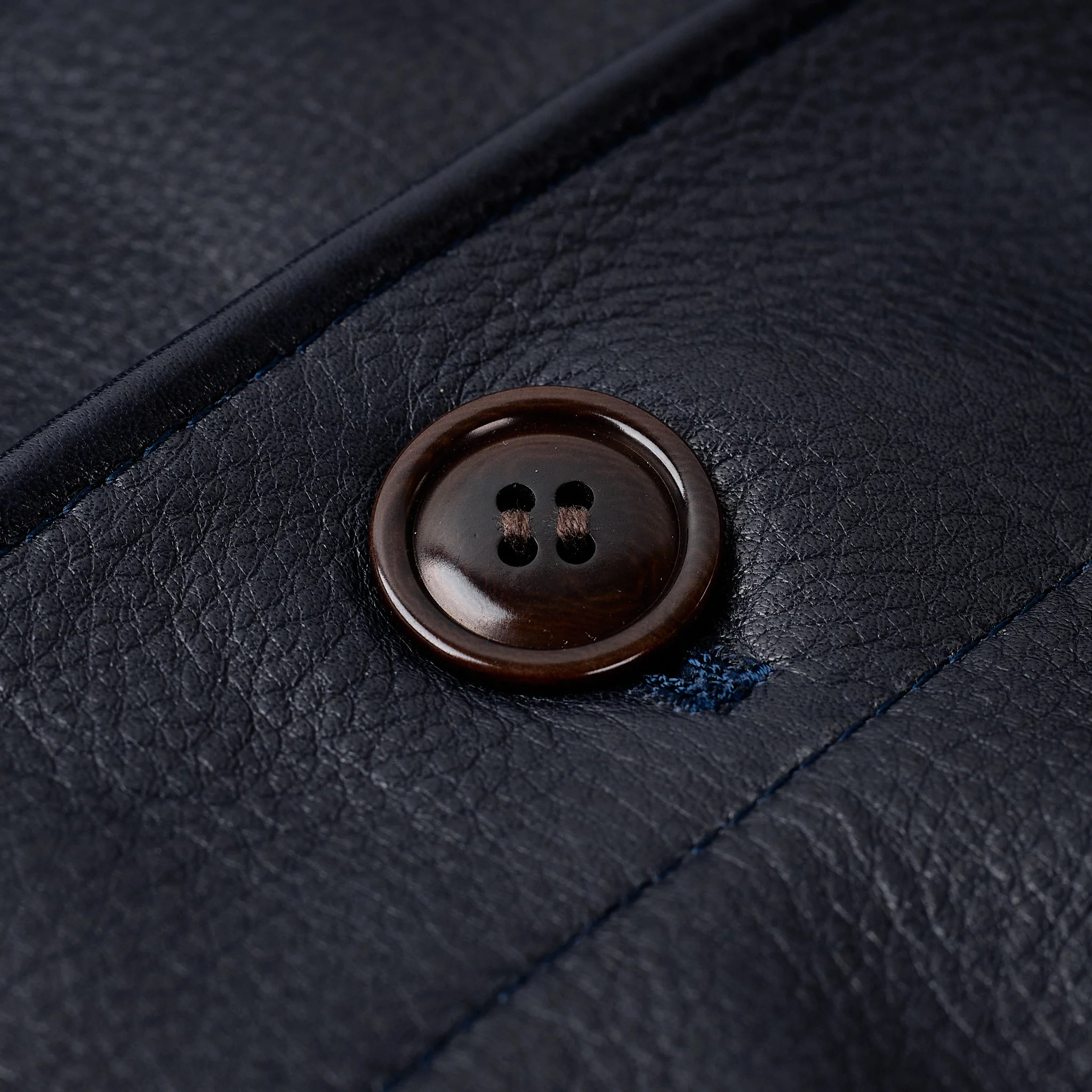 y'2 leather x stuf|f | 10 years anniversary cossack jacket (sb-162) - navy - Image 6