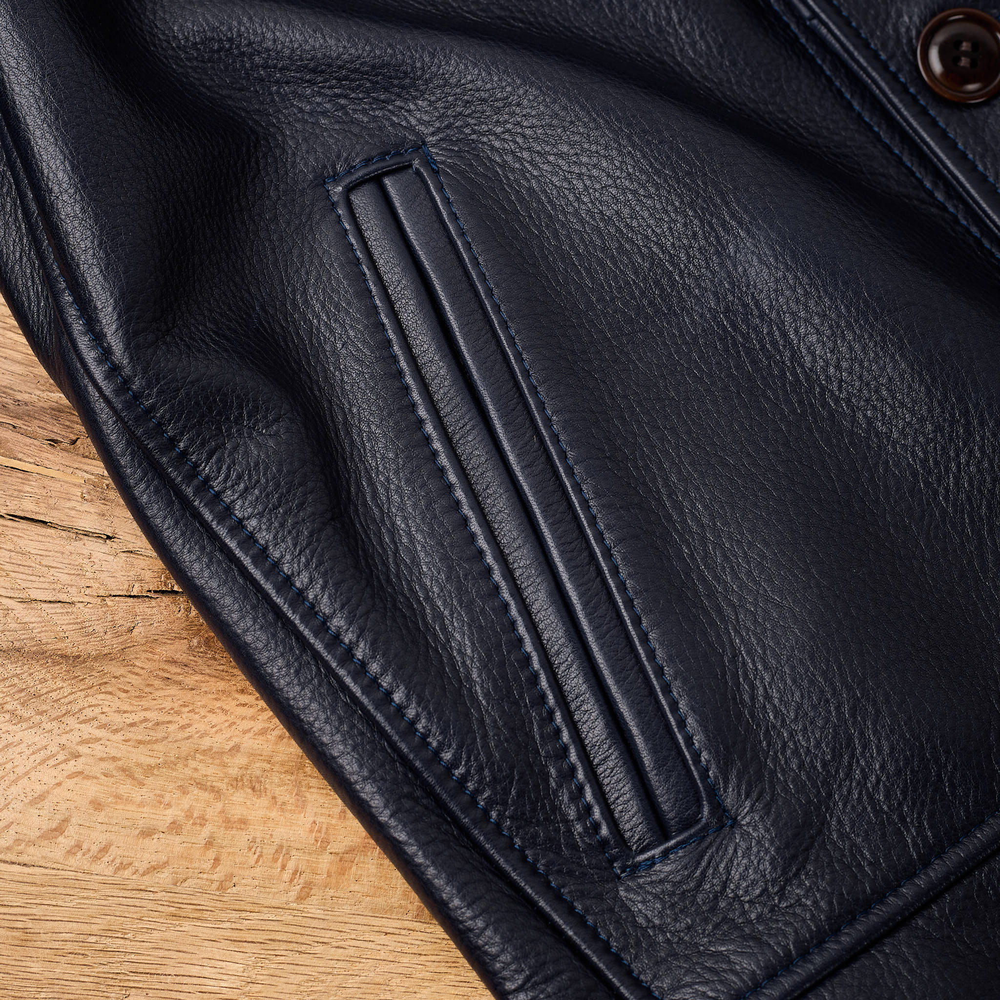 y'2 leather x stuf|f | 10 years anniversary cossack jacket (sb-162) - navy - Image 8