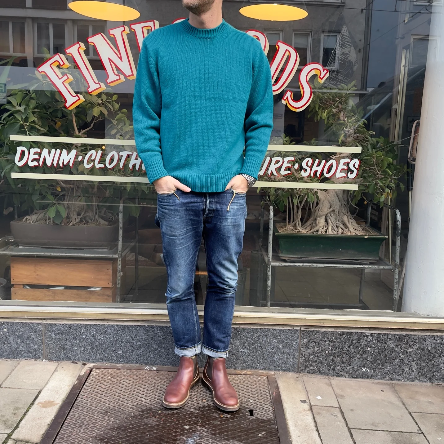 yonetomi | soft lambswool sweater - blue - Image 3