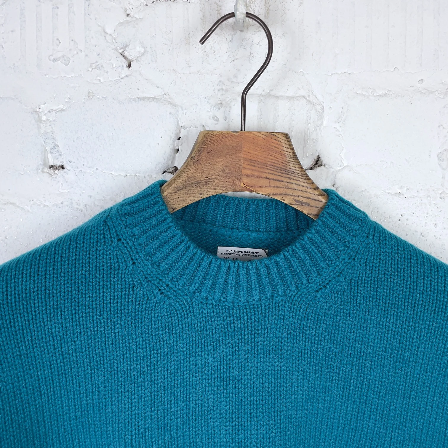 yonetomi | soft lambswool sweater - blue - Image 4