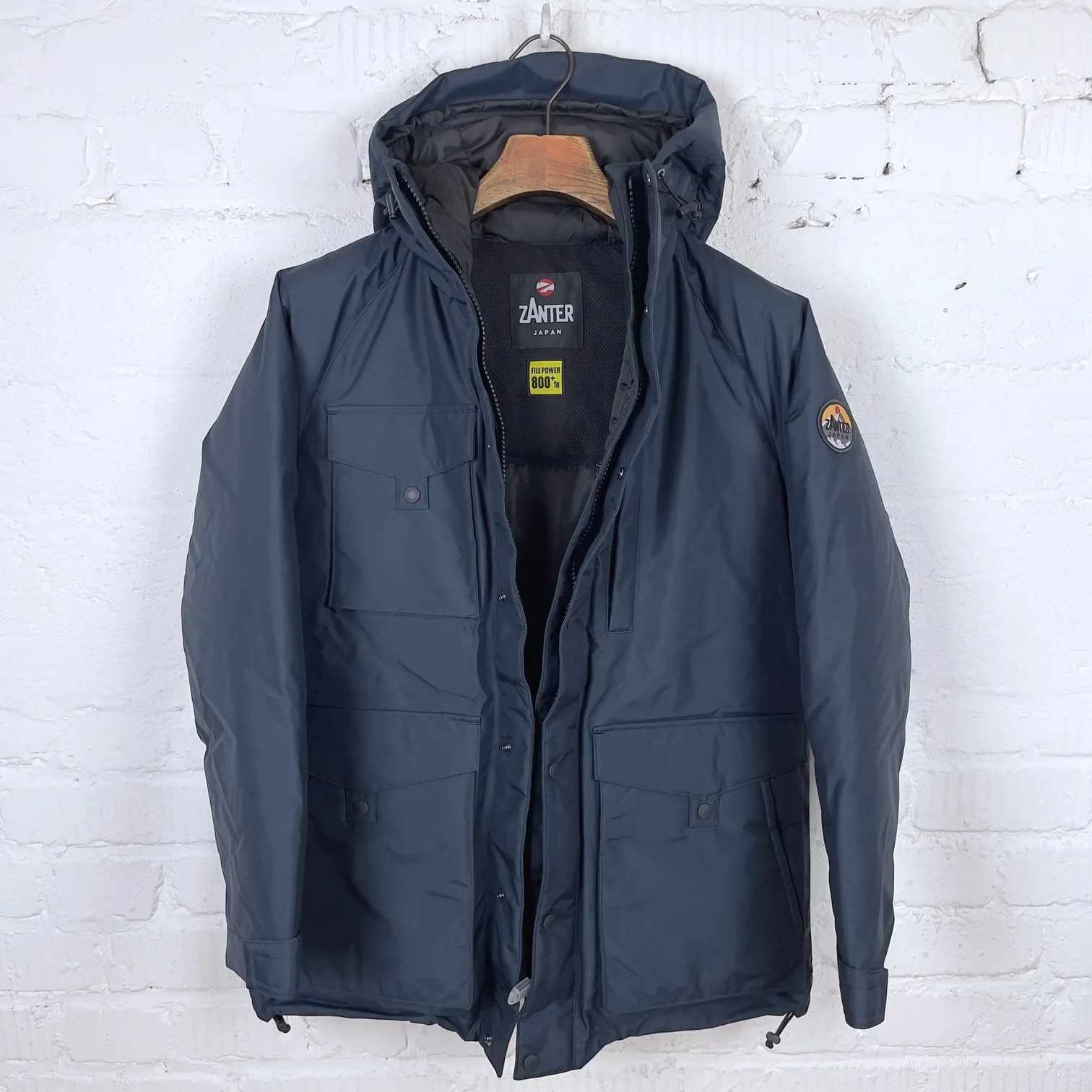 zanter | jp-6720 zanter antarctic research expedition down parka jacket - navy - Image 4